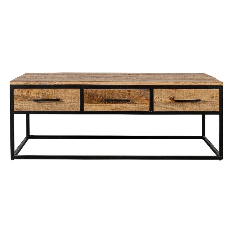 Industrial 3 Drawer Coffee Table